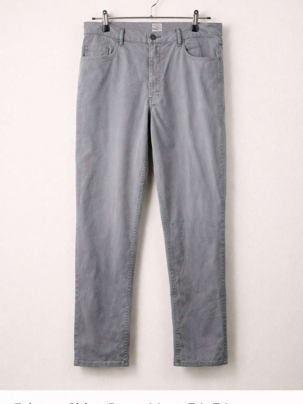 Faherty Stretch Chino Pants Mens 34x34 Gray Organic Cotton Slim Straight